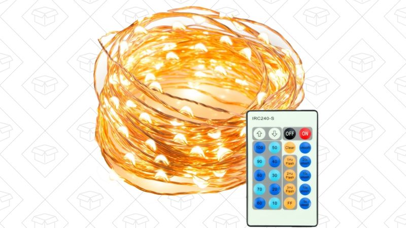 TaoTronics 33' Copper String Lights With Remote, $12 with code JKL3AOUU